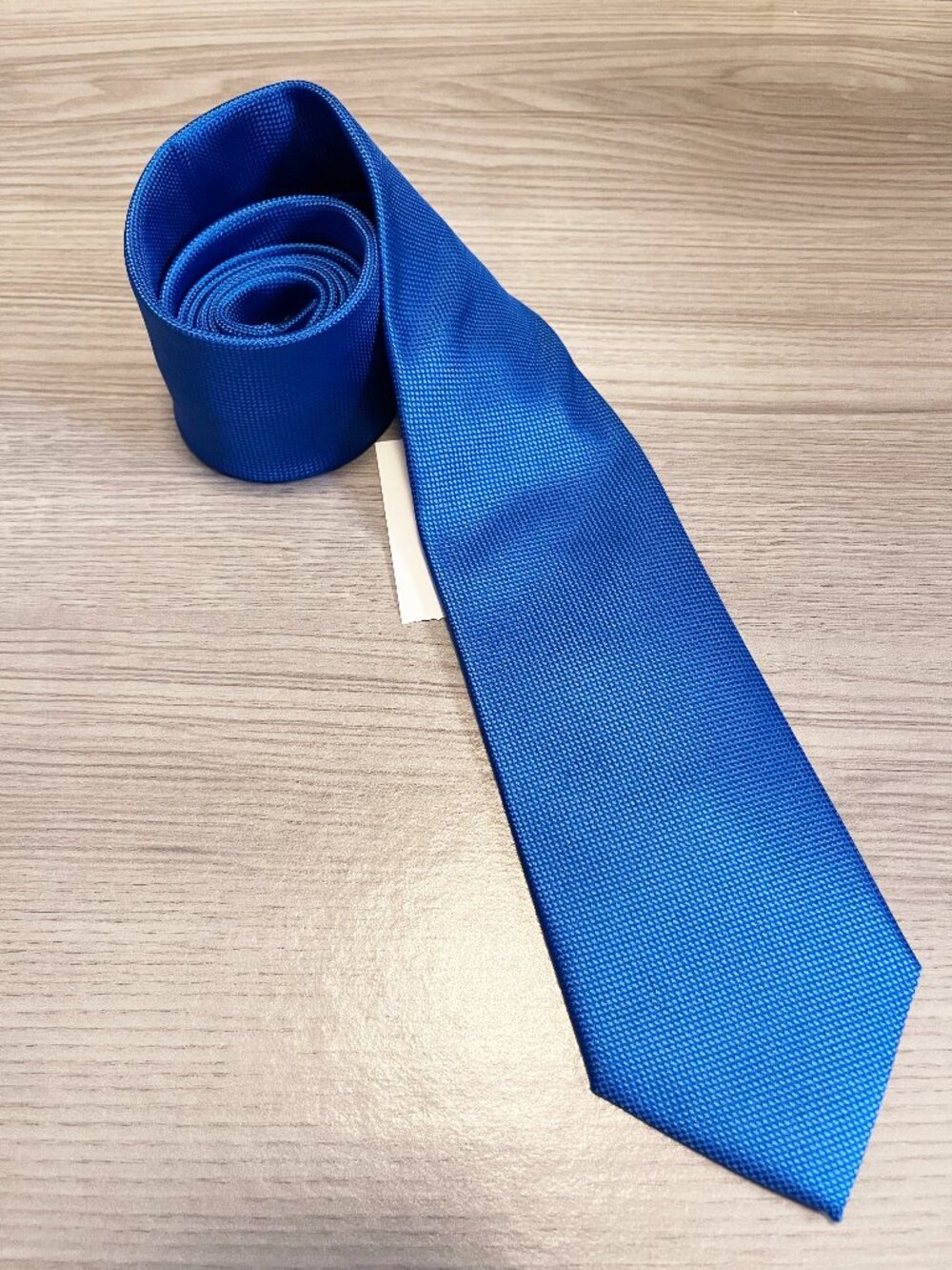John Henry Men's Blue Solid Textured Necktie NWT Classic Business Formal Tie